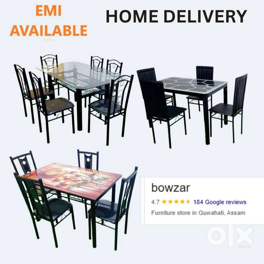 Bowzar New Imported Dining Home Delivery 4/6 Seater Dining Furniture