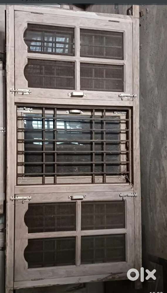 For sale of  wooden door and windows with iron grill