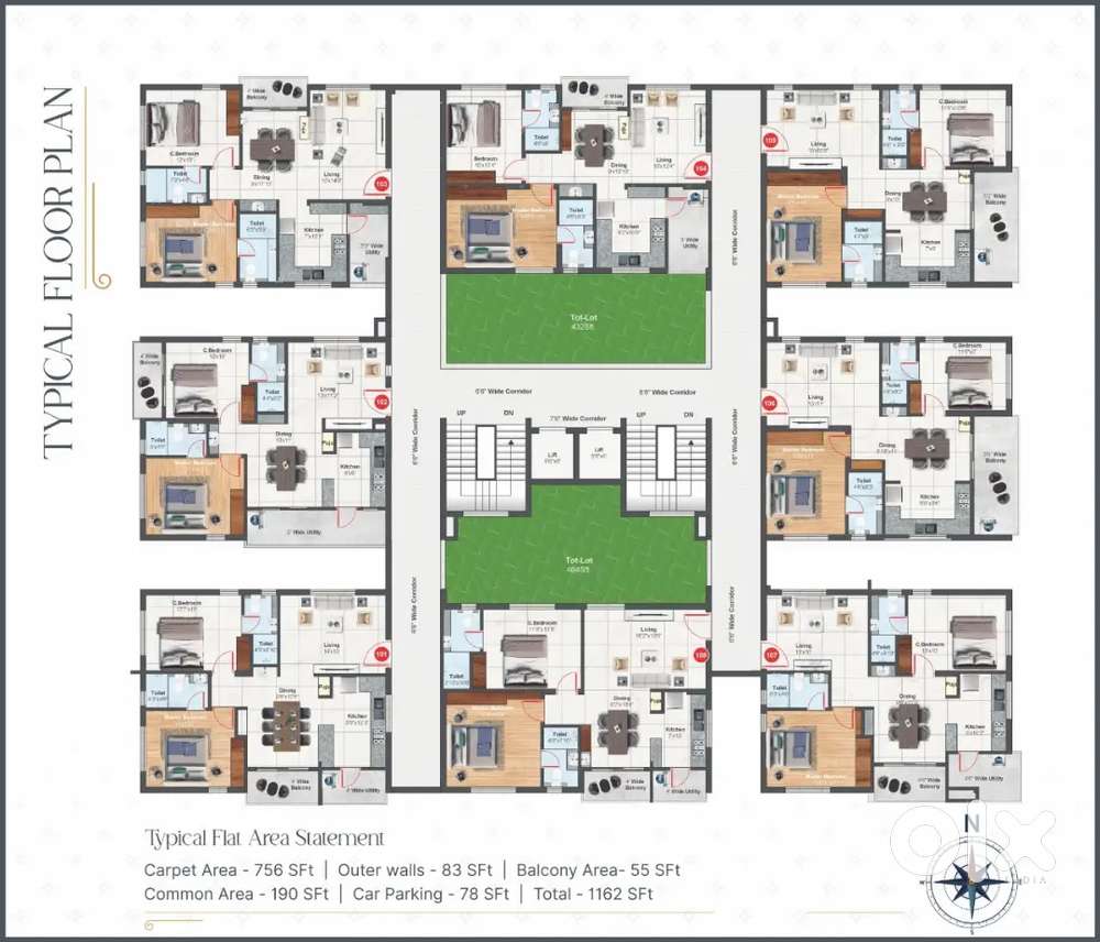 Affordable 2BHK1162SftAPSPEast/West Facing