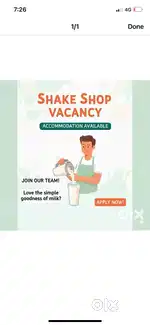 Shake Shop  no experience needed will give training