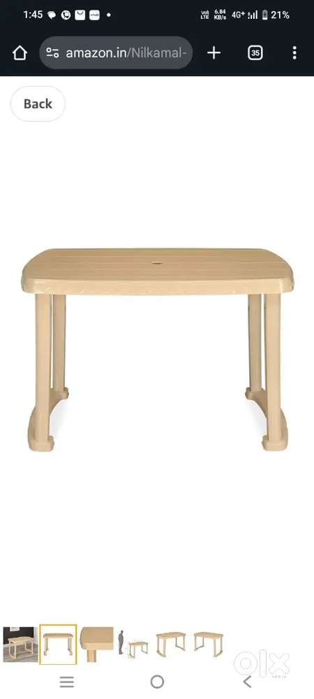 Plastic table and chair