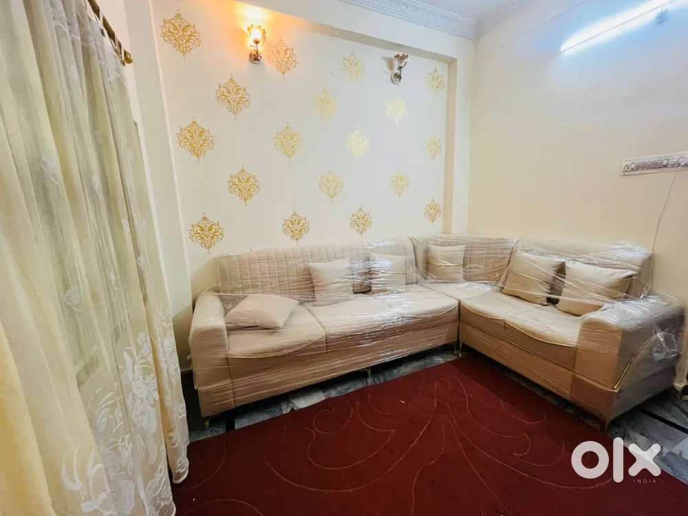 Added new l shape sofa set with golden finish in STARF FURNITURE