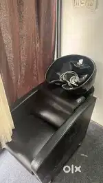Basin chair for hair wash parlour
