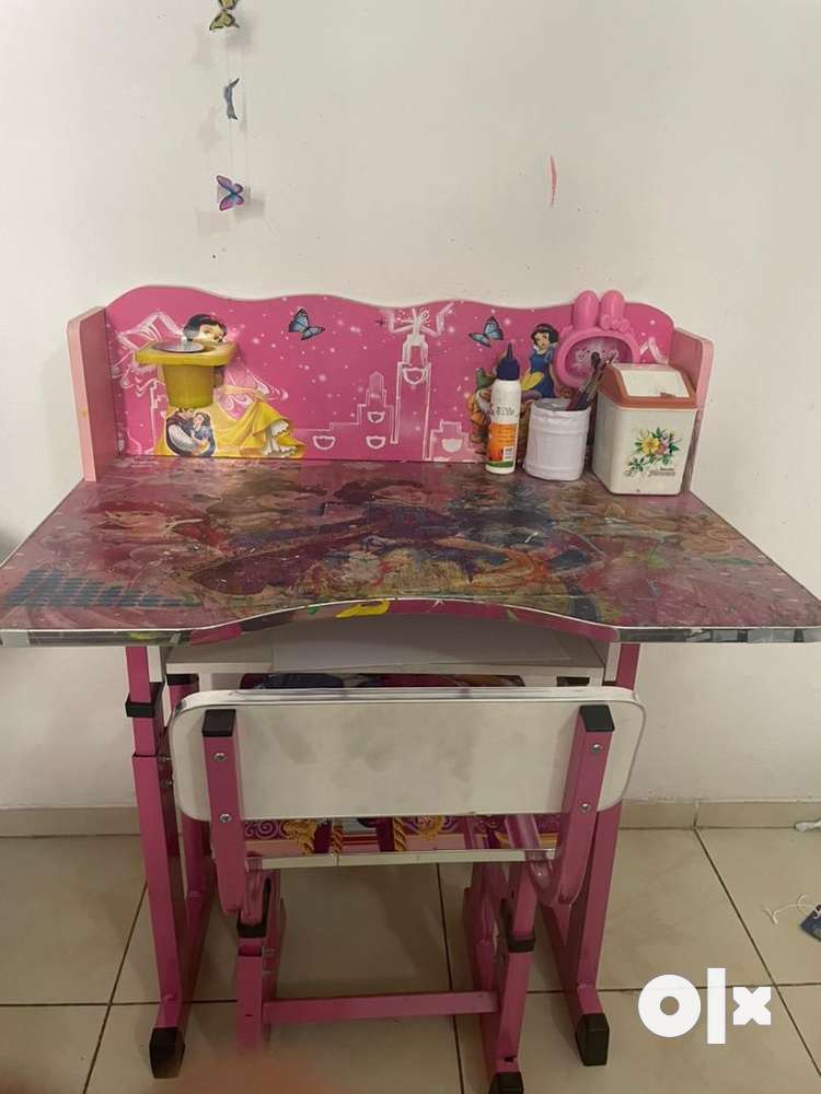 Kids study table and wardrobe on sale