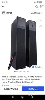 Impex tower speaker (without Mic)