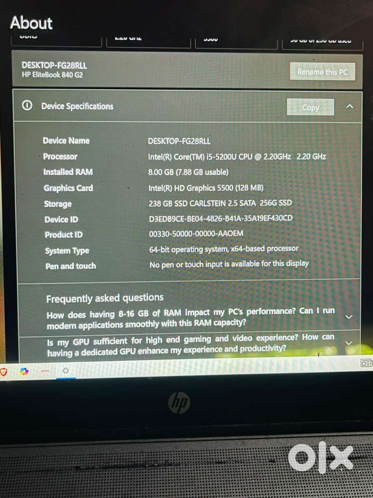 Hp laptop good condition