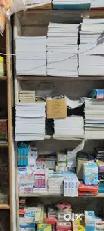 Pooja path and stationery shop all item are sale with rack and counter