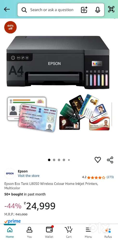 Epson L8050 studio printer