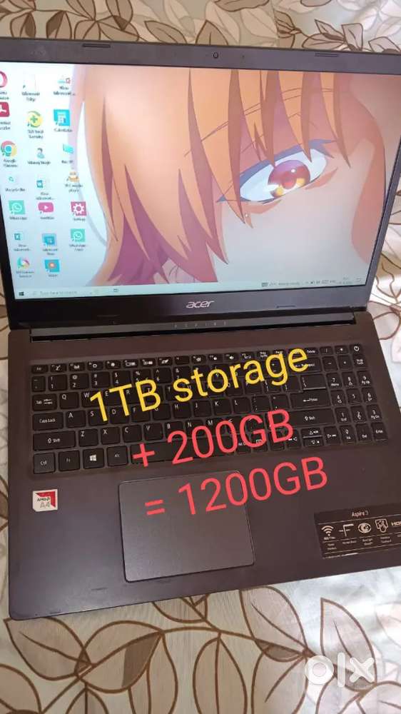 Acer laptop, 1TB Storage, 4GB Ram, New laptop.
