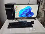 Desktop PC Computer, Monitor, Keyboard, Mouse, Wifi Dongle