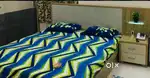 Home Center King Size Marble Headboard Bed