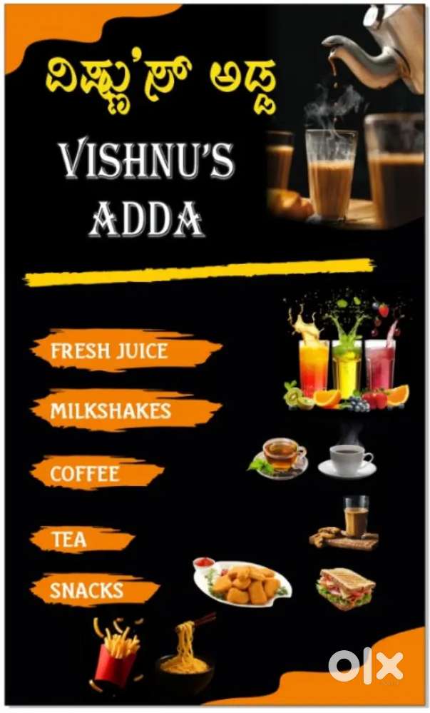 Tea coffee fresh juice snacks master