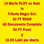 10 Marla PLOT on Sale in Trikuta Nagar Ext