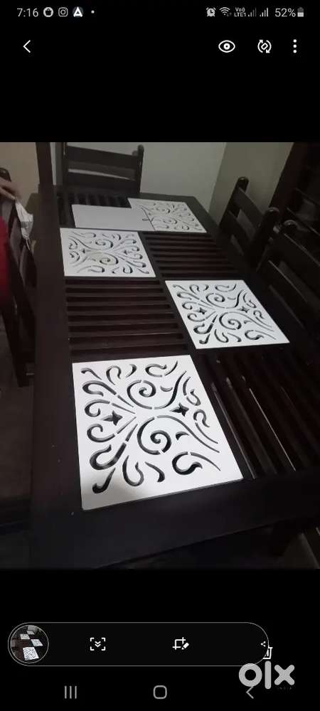 Pure sagwan 6 seater dining table