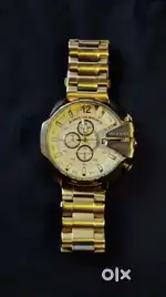 DIESEL golden analog watch