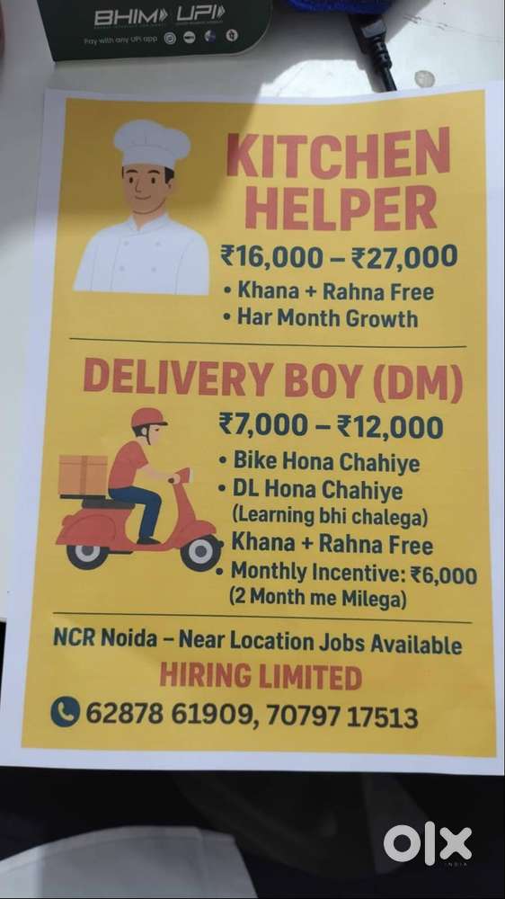 Kitchen Helper Noida ( Cloud Kicheck )
