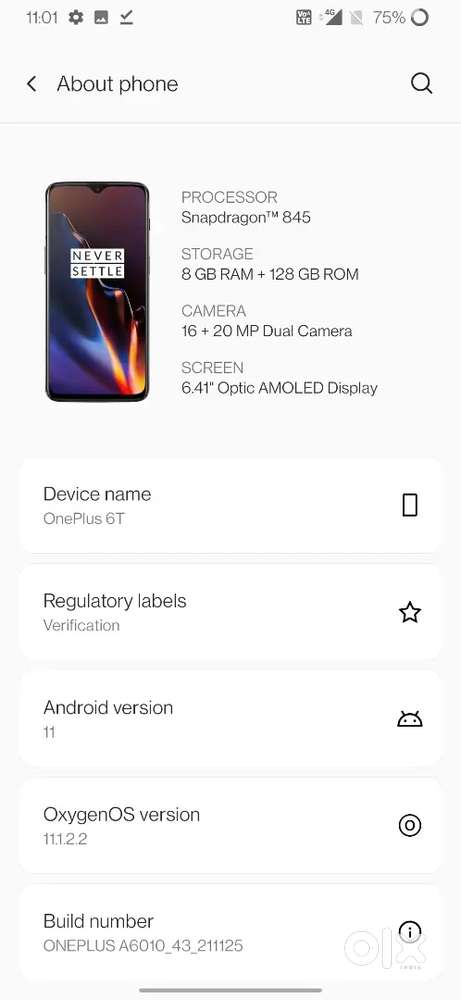 One plus 6T 4G 128 + 8 GB ram beast of bgmi