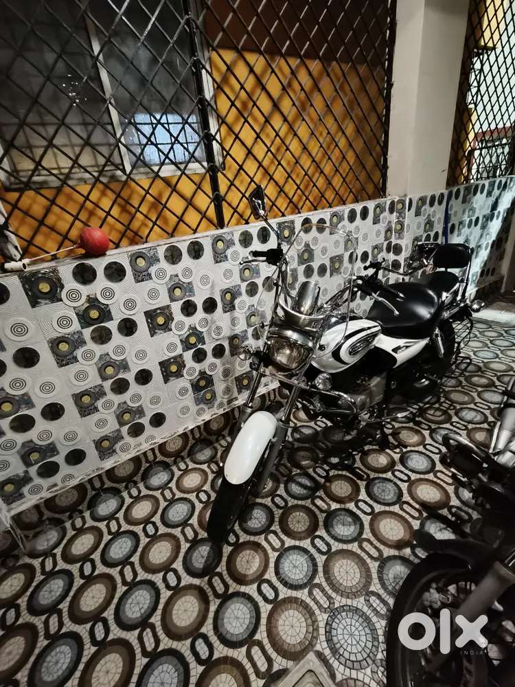 Pearl white bajaj avenger cruise 220cc