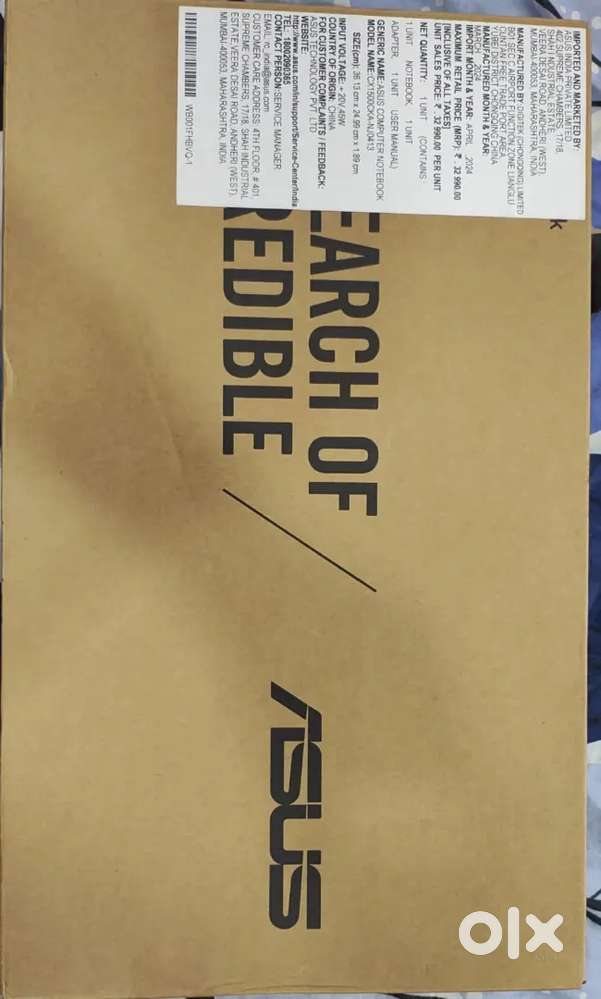 Asus chromebook in unused condition