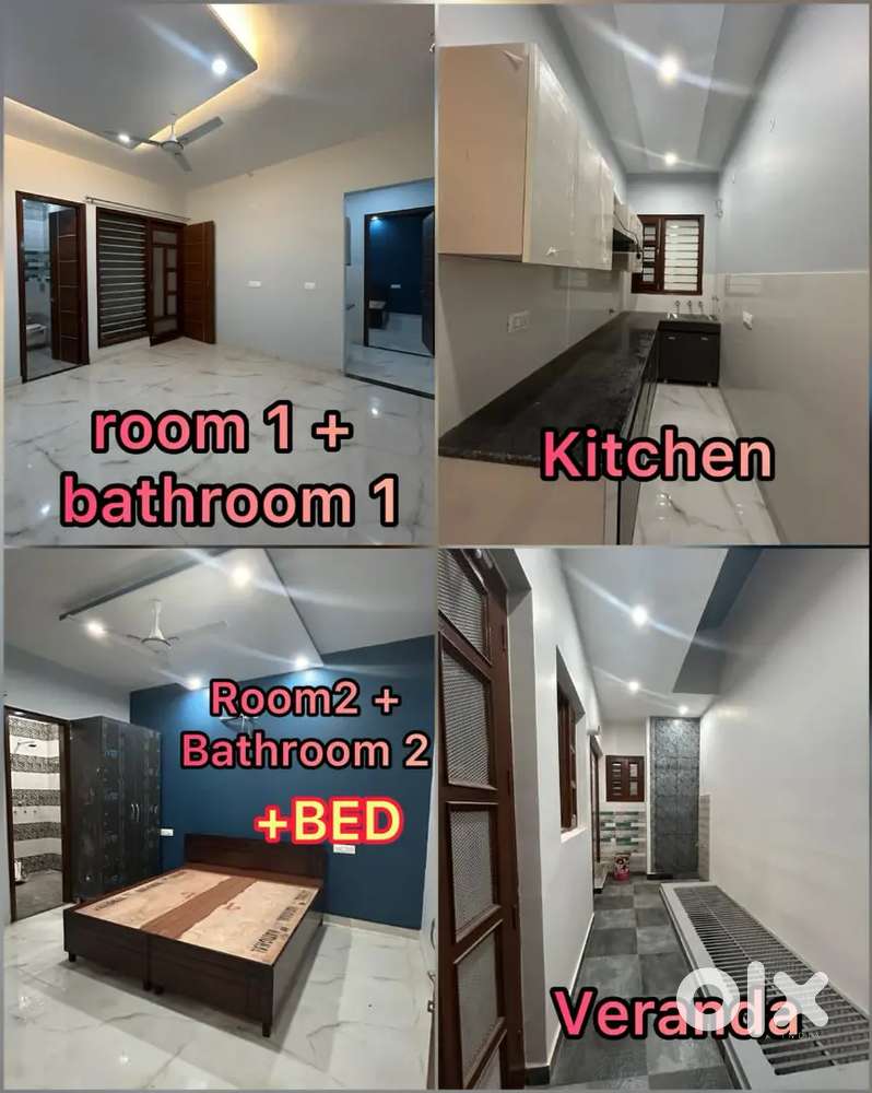Fresh 1BHK + 2 Bathroom , semifurnished
