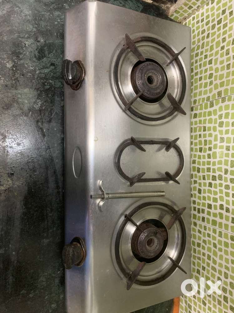 Gas Stove 2 brass burner heavy steel