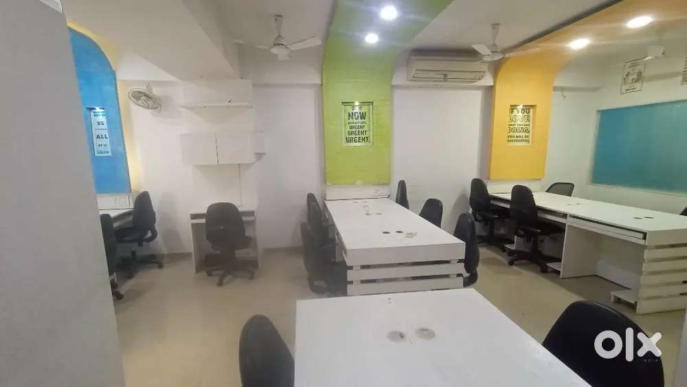 Sarabhai 20ws 2 cabin office for rent with attached toilet lift