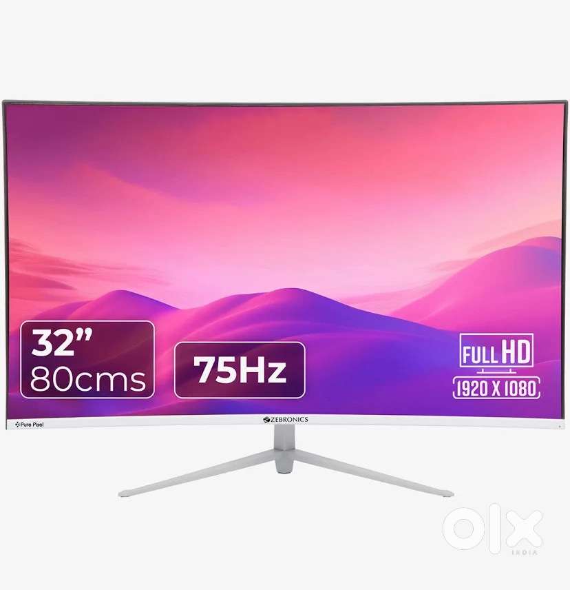 Zebronics 32 inch cruvefd monitor, clean condition