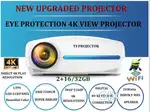 TS 4K ANDROID LED SMART PROJECTOR 2+16/32GB STORAGE MAX SCREEN 400INCH