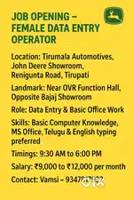 Data entry operater