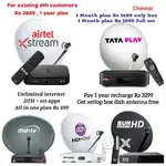 AIRTEL DTH ! TATÀ ! SUNDIRECT ! PLÀY ! DISHTV ! VIDEOCON D2H ! LED TV