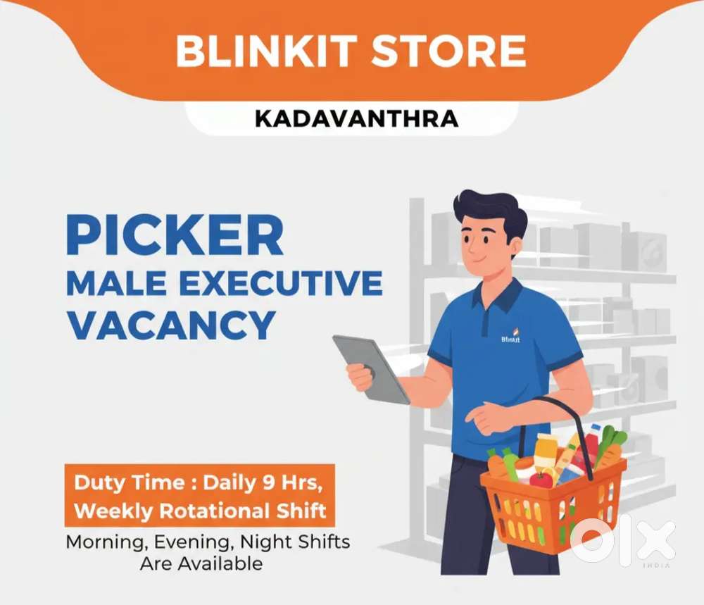 Kadavanthra Blinkit picker Packer Vacancie