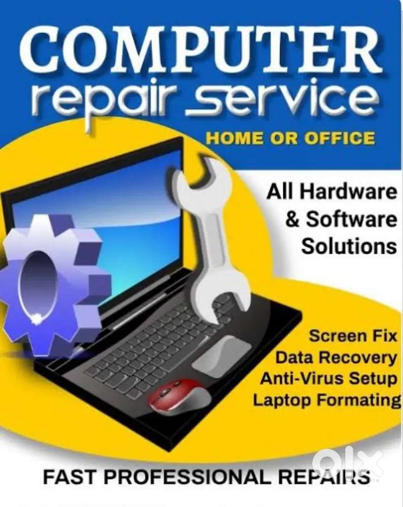 All Types Laptop & Computer, Desktop Software, Hardware Home Service