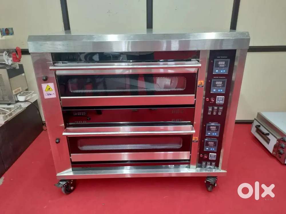 Double deck gas oven for bakery use