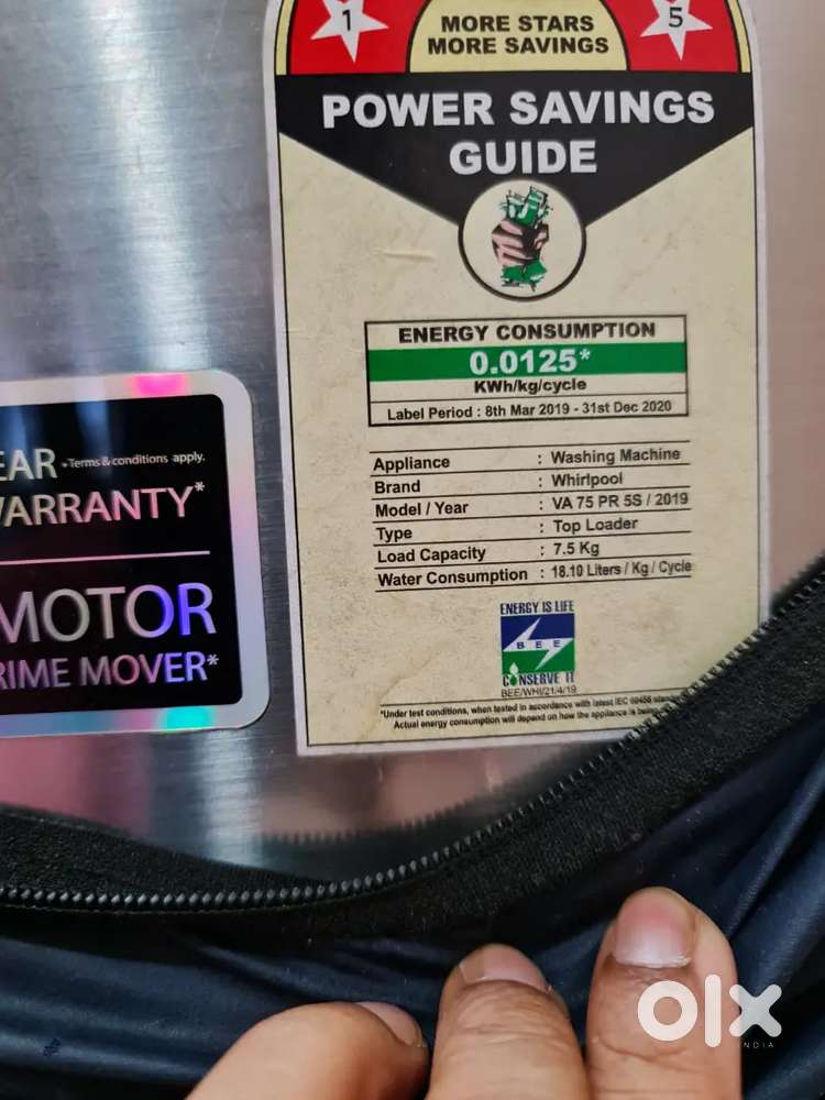 Whirlpool Fully Automatic 7.5kg Washing machine