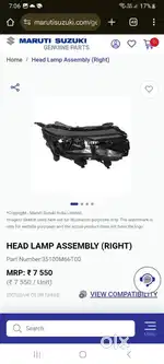New brezza vxi unused headlamps pair both left/right