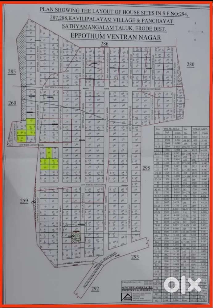 3.44 Cent Dtcp plot immediate sale at kavilipalayam puliyampatti 7 kms