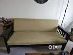 Solid wood 3 seater sofa