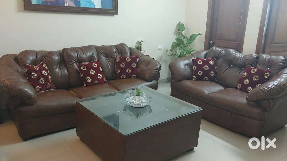 brand new sofa with glass top table for sale