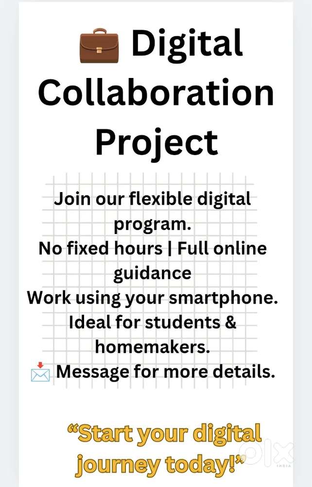 Part-time Digital Collaboration  Flexible Project Opportunity