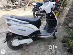 E - scooty white colour single hand