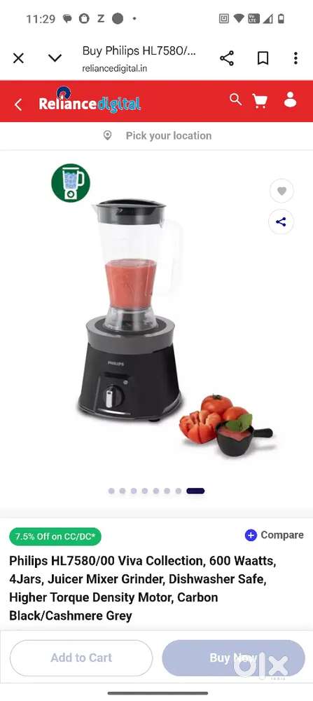 Brand new Philips Viva Collection 4 Jar Mixer Grinder