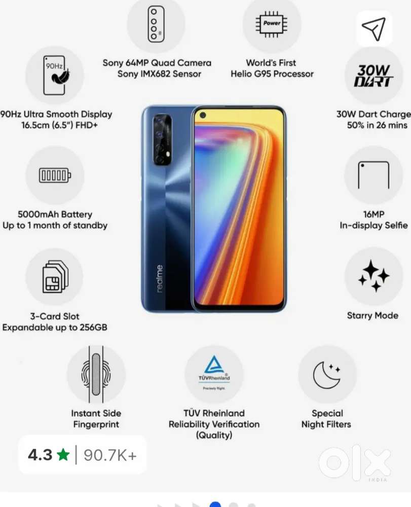 Realme 7  8 gb and 128 gb ram