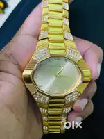 Fm Flamingo Swiss 18k Gold Plated Watch
