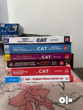 Best books for CAT and all mba exams worth around ₹12,000 used only for 2-3 months and in a perfect ...