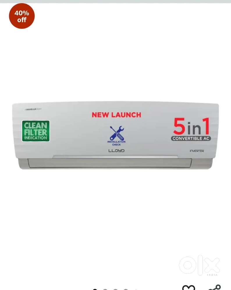 Lloyd 1.5ton split AC 1.5year old