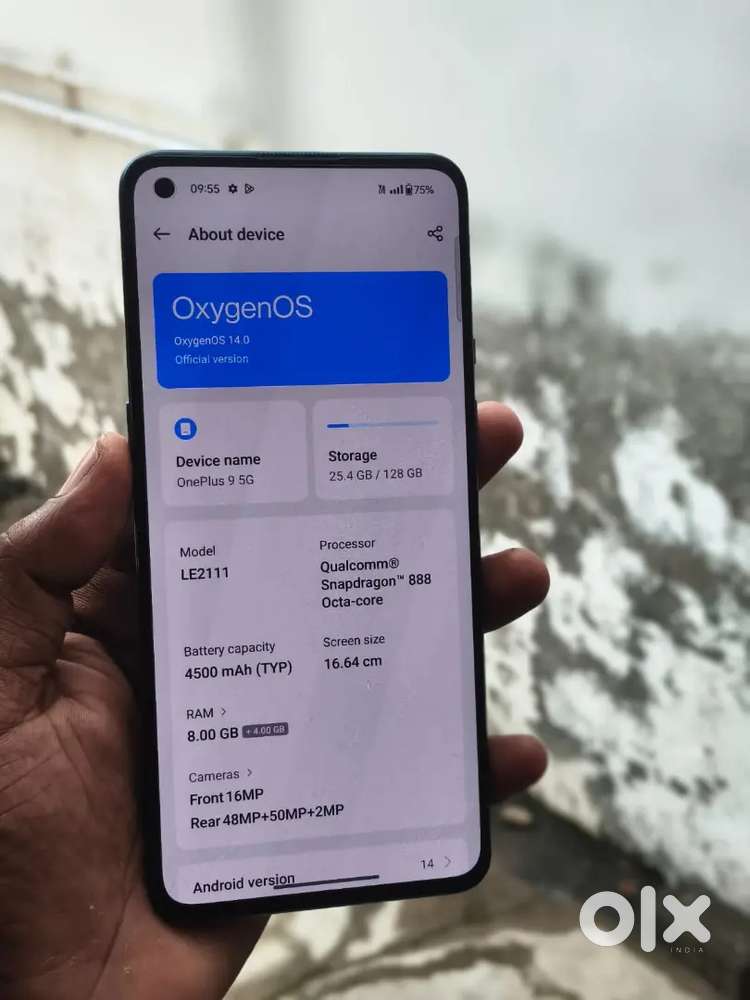 Oneplus 9 8/128 full kit sale or exchange