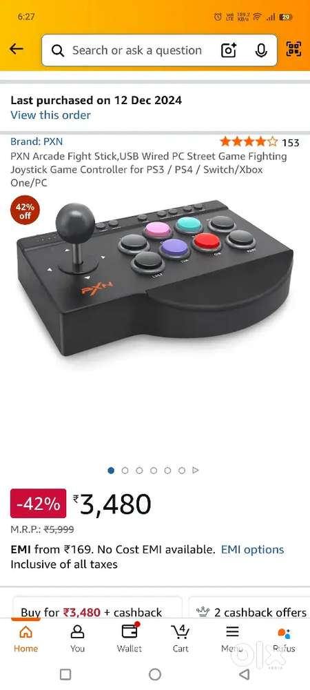 Fight stick , controller , arcade stick