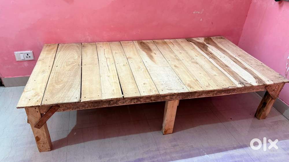 Compact solid small wooden bed and space saver perfect for small space