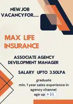 Jaipur/max life/field sale/graduate/agency channel/3.70LPA/onrole