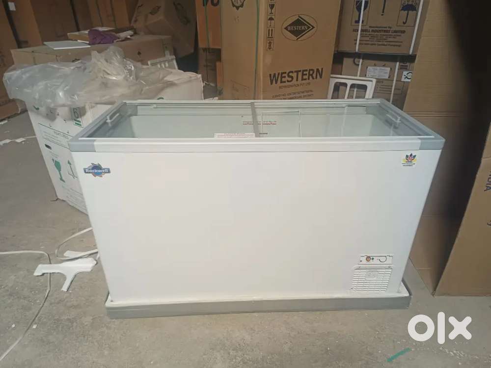 450 Ltrs Rockwell ice cream GLASSTOP freezer new box piece